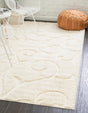 Ivory 8' x 10' Floral Shag Rectangle Area Rug Thick Soft Touch Fluffy & Plush Shaggy Pile 100% Polyester With Cotton Backing Carpet for Interior Design for Sale at Rug Engine