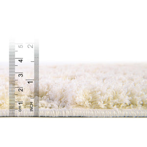 Ivory 8' x 10' Floral Shag Rectangle Area Rug Thick Soft Touch Fluffy & Plush Shaggy Pile 100% Polyester With Cotton Backing Carpet for Interior Design for Sale at Rug Engine