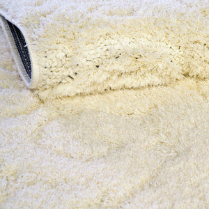 Ivory 8' x 10' Floral Shag Rectangle Area Rug Thick Soft Touch Fluffy & Plush Shaggy Pile 100% Polyester With Cotton Backing Carpet for Interior Design for Sale at Rug Engine