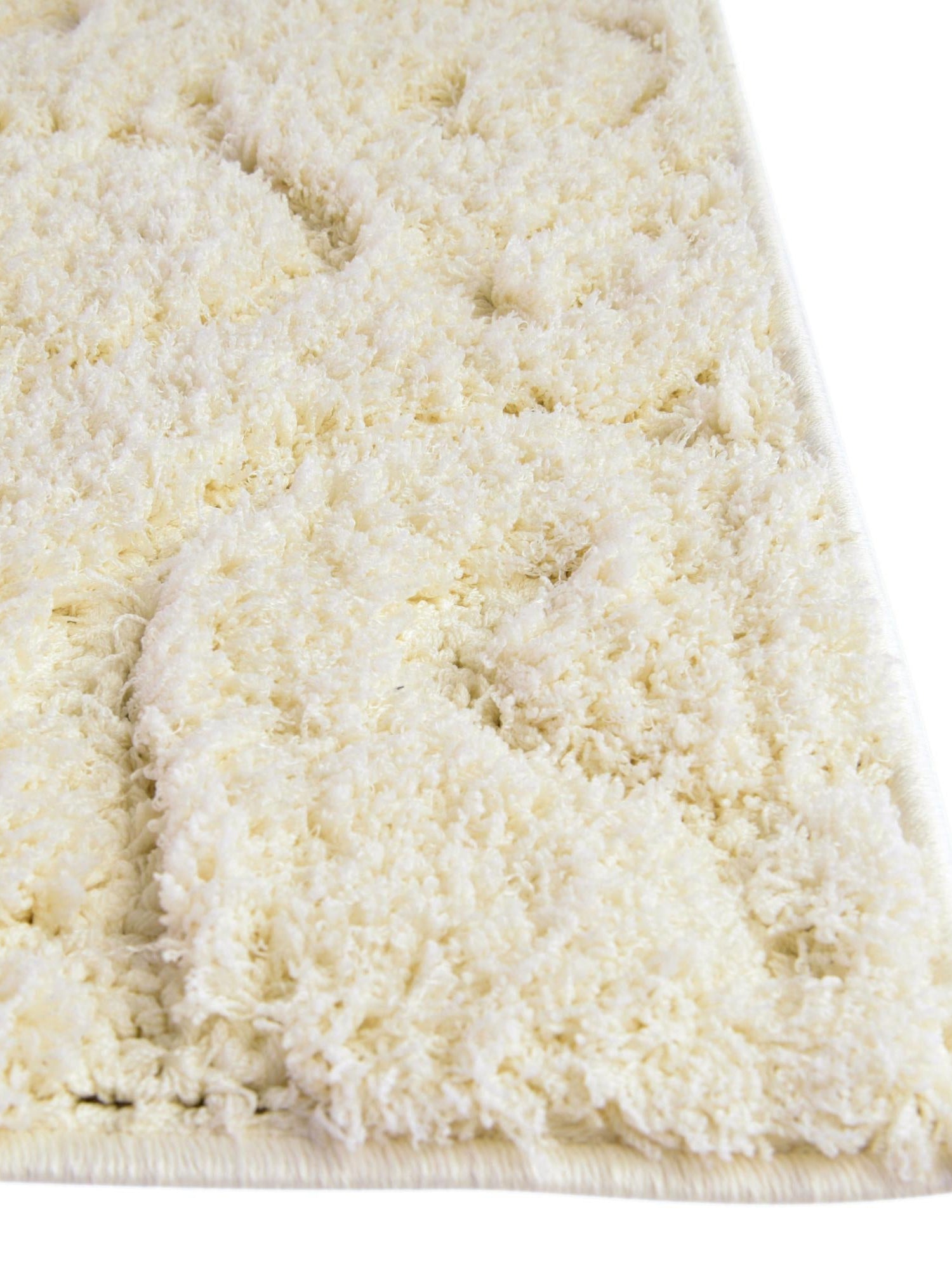 Ivory 8' x 10' Floral Shag Rectangle Area Rug Thick Soft Touch Fluffy & Plush Shaggy Pile 100% Polyester With Cotton Backing Carpet for Interior Design for Sale at Rug Engine