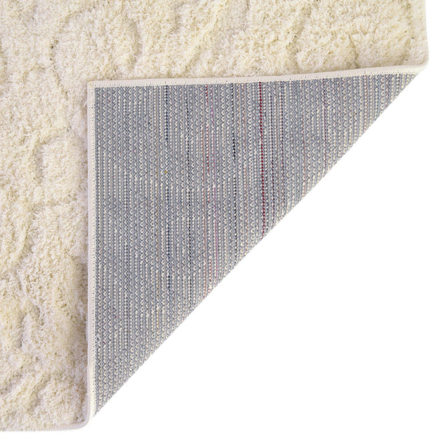 Ivory 8' x 10' Floral Shag Rectangle Area Rug Thick Soft Touch Fluffy & Plush Shaggy Pile 100% Polyester With Cotton Backing Carpet for Interior Design for Sale at Rug Engine