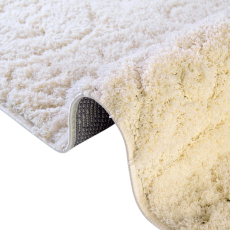 Ivory 5' 1 x 8' Floral Shag Rectangle Area Rug Thick Soft Touch Fluffy & Plush Shaggy Pile 100% Polyester With Cotton Backing Carpet for Interior Design for Sale at Rug Engine
