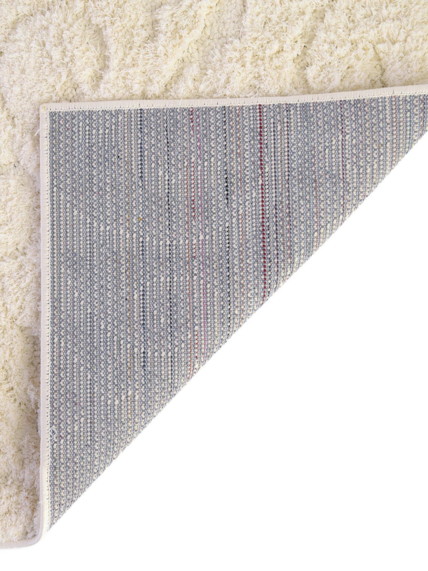 Ivory 2' x 6' 9 Floral Shag Runner Area Rug Thick Soft Touch Fluffy & Plush Shaggy Pile 100% Polyester With Cotton Backing Carpet for Interior Design for Sale at Rug Engine