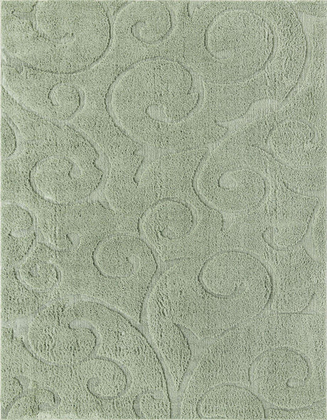 Green 8' x 10' Floral Shag Rectangle Area Rug Thick Soft Touch Fluffy & Plush Shaggy Pile 100% Polyester With Cotton Backing Carpet for Interior Design for Sale at Rug Engine