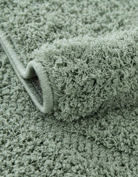 Green 5' 1 x 8' Floral Shag Rectangle Area Rug Thick Soft Touch Fluffy & Plush Shaggy Pile 100% Polyester With Cotton Backing Carpet for Interior Design for Sale at Rug Engine