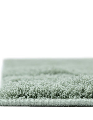 Green 9' x 12' 2 Floral Shag Rectangle Rug