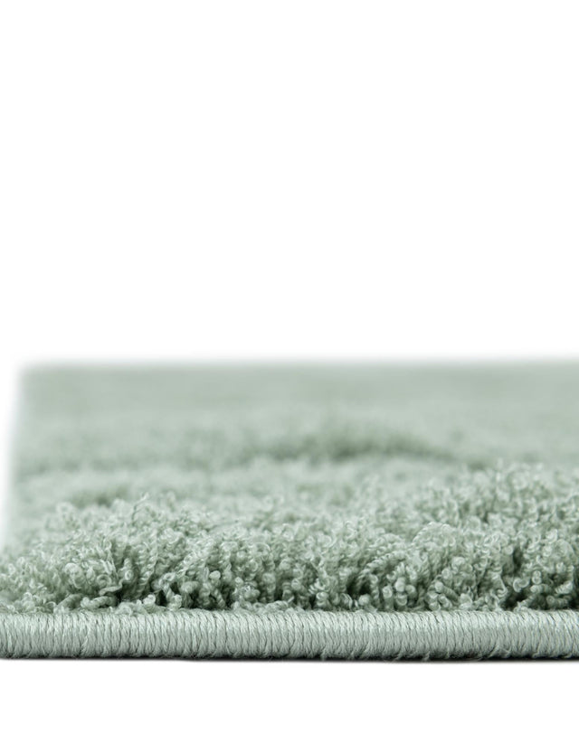 Green 9' x 12' 2 Floral Shag Rectangle Rug