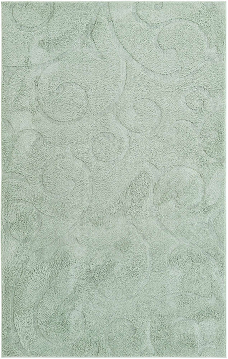 Green 5' 1 x 8' Floral Shag Rectangle Area Rug Thick Soft Touch Fluffy & Plush Shaggy Pile 100% Polyester With Cotton Backing Carpet for Interior Design for Sale at Rug Engine