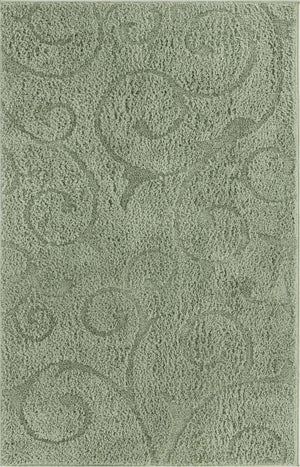 Green 4' 1 x 6' 1 Floral Shag Rectangle Area Rug Thick Soft Touch Fluffy & Plush Shaggy Pile 100% Polyester With Cotton Backing Carpet for Interior Design for Sale at Rug Engine