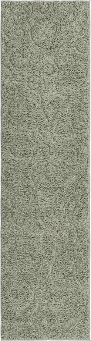 Green 2' 7 x 10' Floral Shag Runner Area Rug Thick Soft Touch Fluffy & Plush Shaggy Pile 100% Polyester With Cotton Backing Carpet for Interior Design for Sale at Rug Engine