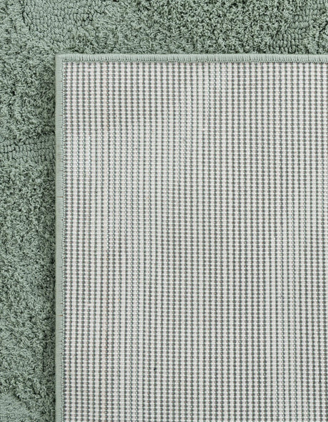 Green 2' 7 x 10' Floral Shag Runner Area Rug Thick Soft Touch Fluffy & Plush Shaggy Pile 100% Polyester With Cotton Backing Carpet for Interior Design for Sale at Rug Engine