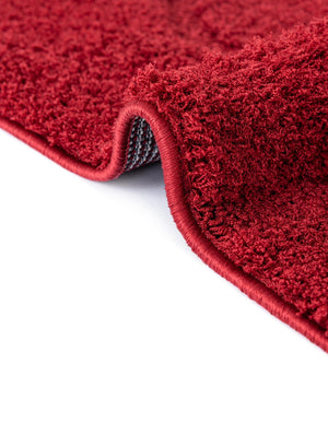 Red 3' 3 x 5' 3 Floral Shag Rectangle Area Rug Thick Soft Touch Fluffy & Plush Shaggy Pile 100% Polyester With Cotton Backing Carpet for Interior Design for Sale at Rug Engine