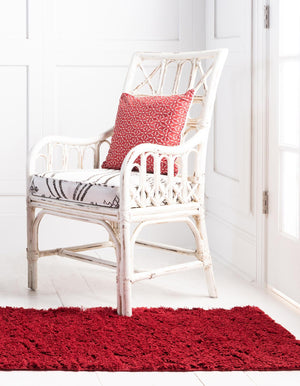 Red 2' x 8' Floral Shag Runner Area Rug Thick Soft Touch Fluffy & Plush Shaggy Pile 100% Polyester With Cotton Backing Carpet for Interior Design for Sale at Rug Engine