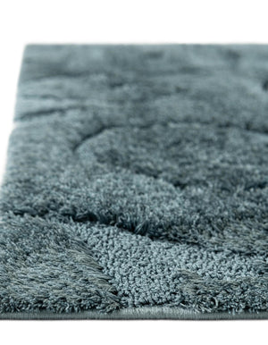 Blue 4' x 6' Floral Shag Rectangle Area Rug Thick Soft Touch Fluffy & Plush Shaggy Pile 100% Polyester With Cotton Backing Carpet for Interior Design for Sale at Rug Engine