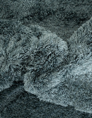 Blue 4' x 6' Floral Shag Rectangle Area Rug Thick Soft Touch Fluffy & Plush Shaggy Pile 100% Polyester With Cotton Backing Carpet for Interior Design for Sale at Rug Engine