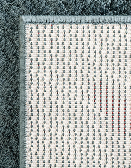 Blue 2' 7 x 10' Floral Shag Runner Area Rug Thick Soft Touch Fluffy & Plush Shaggy Pile 100% Polyester With Cotton Backing Carpet for Interior Design for Sale at Rug Engine