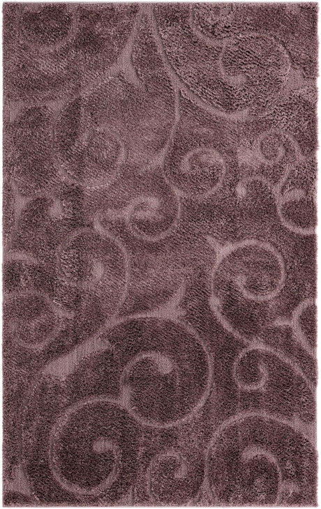 Violet 5' 1 x 8' Floral Shag Rectangle Area Rug Thick Soft Touch Fluffy & Plush Shaggy Pile 100% Polyester With Cotton Backing Carpet for Interior Design for Sale at Rug Engine