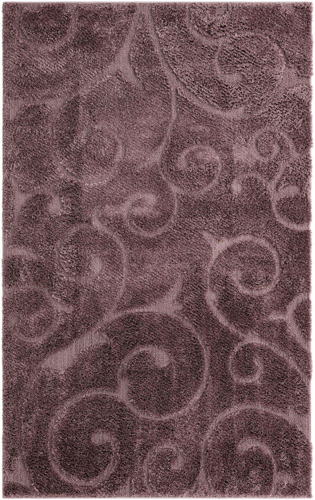 Violet 5' 1 x 8' Floral Shag Rectangle Area Rug Thick Soft Touch Fluffy & Plush Shaggy Pile 100% Polyester With Cotton Backing Carpet for Interior Design for Sale at Rug Engine
