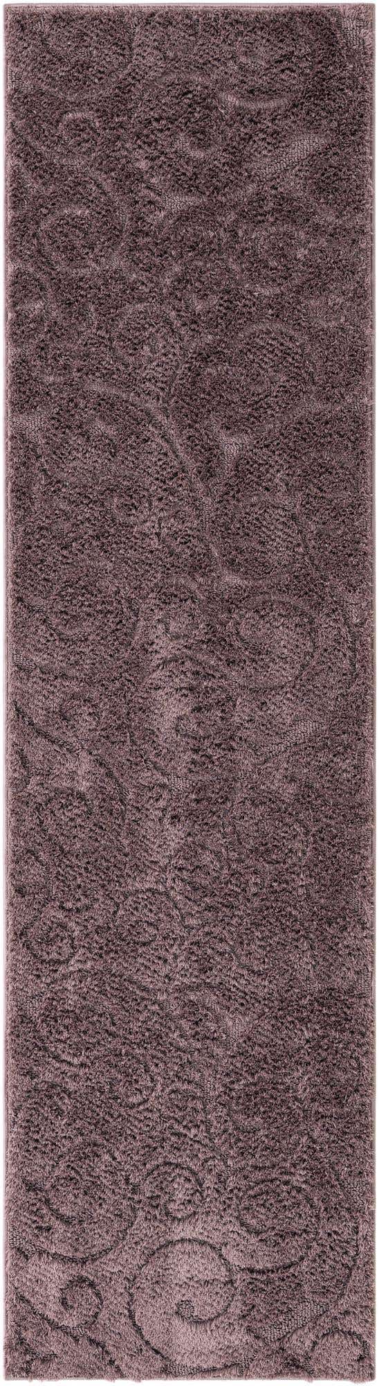 Violet 2' 7 x 10' Floral Shag Runner Area Rug Thick Soft Touch Fluffy & Plush Shaggy Pile 100% Polyester With Cotton Backing Carpet for Interior Design for Sale at Rug Engine