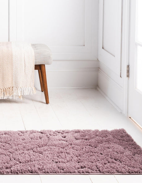 Violet 2' x 6' 9 Floral Shag Runner Area Rug Thick Soft Touch Fluffy & Plush Shaggy Pile 100% Polyester With Cotton Backing Carpet for Interior Design for Sale at Rug Engine