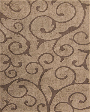 Light Brown 8' x 10' Floral Shag Rectangle Area Rug Thick Soft Touch Fluffy & Plush Shaggy Pile 100% Polyester With Cotton Backing Carpet for Interior Design for Sale at Rug Engine