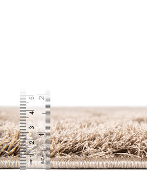 Light Brown 2' 7 x 10' Floral Shag Runner Area Rug Thick Soft Touch Fluffy & Plush Shaggy Pile 100% Polyester With Cotton Backing Carpet for Interior Design for Sale at Rug Engine