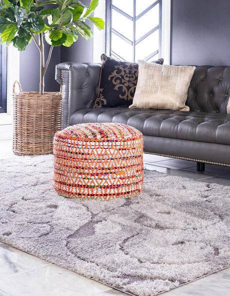 Light Gray and Gray 9' x 12' 2 Floral Shag Rectangle Area Rug Thick Soft Touch Fluffy & Plush Shaggy Pile 100% Polyester With Cotton Backing Carpet for Interior Design for Sale at Rug Engine