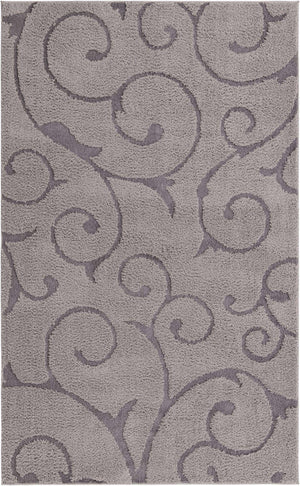 Light Gray and Gray 5' 1 x 8' Floral Shag Rectangle Area Rug Thick Soft Touch Fluffy & Plush Shaggy Pile 100% Polyester With Cotton Backing Carpet for Interior Design for Sale at Rug Engine