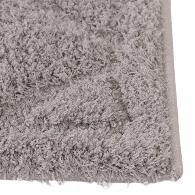 Gray 3' x 10' Trellis Shag Runner Rug