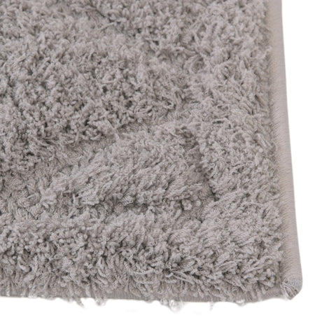 Gray 2' x 6' 9 Trellis Shag Runner Area Rug Thick Soft Touch Fluffy & Plush Shaggy Pile Geometric Modern Unique Carpet for Home Interior Design for Sale at Rug Engine