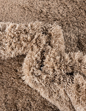 Beige 4' x 6' Trellis Shag Rectangle Area Rug Thick Soft Touch Fluffy & Plush Shaggy Pile