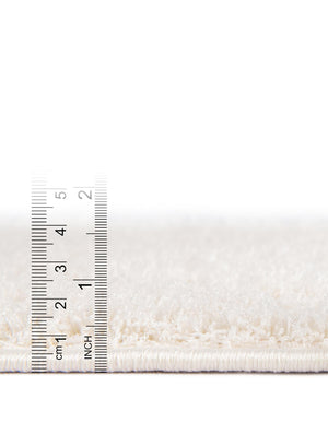 Ivory 6' 1 x 9' Trellis Shag Rectangle Area Rug Thick Soft Touch Fluffy & Plush Shaggy Pile