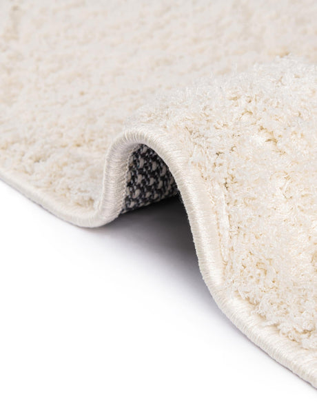 Ivory 10' x 13' Trellis Shag Rectangle Area Rug Thick Soft Touch Fluffy & Plush Shaggy Pile Geometric Modern Unique Carpet for Home Interior Design for Sale at Rug Engine