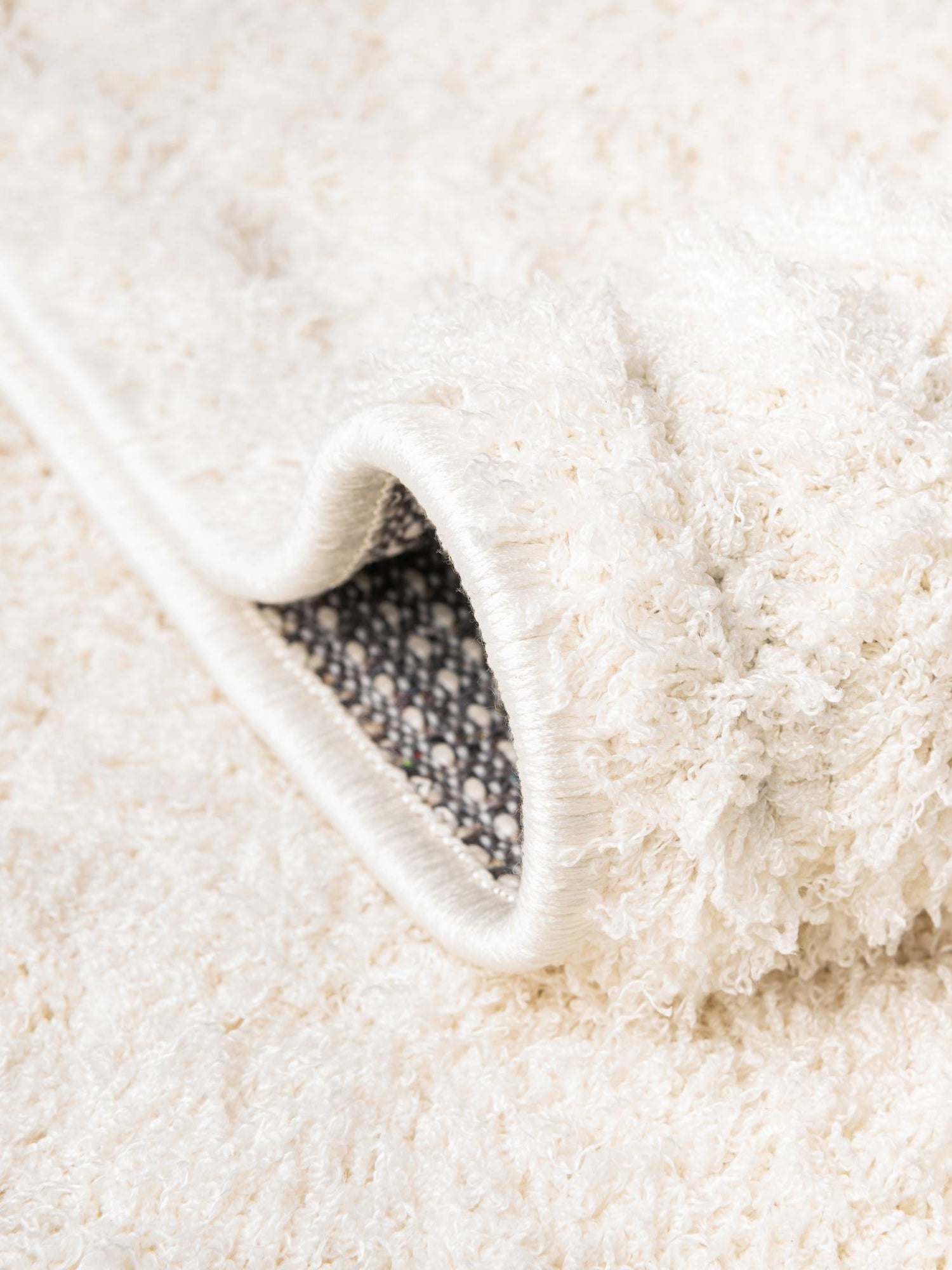 Ivory 2' x 6' 9 Trellis Shag Runner Area Rug Thick Soft Touch Fluffy & Plush Shaggy Pile Geometric Modern Unique Carpet for Home Interior Design for Sale at Rug Engine