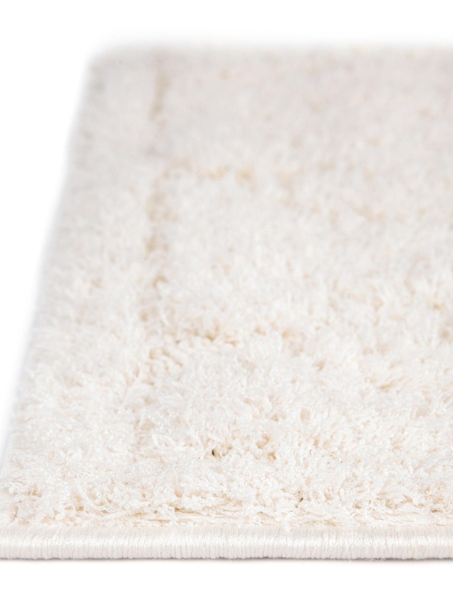 Ivory 2' x 8' Trellis Shag Runner Area Rug Thick Soft Touch Fluffy & Plush Shaggy Pile Geometric Modern Unique Carpet for Home Interior Design for Sale at Rug Engine
