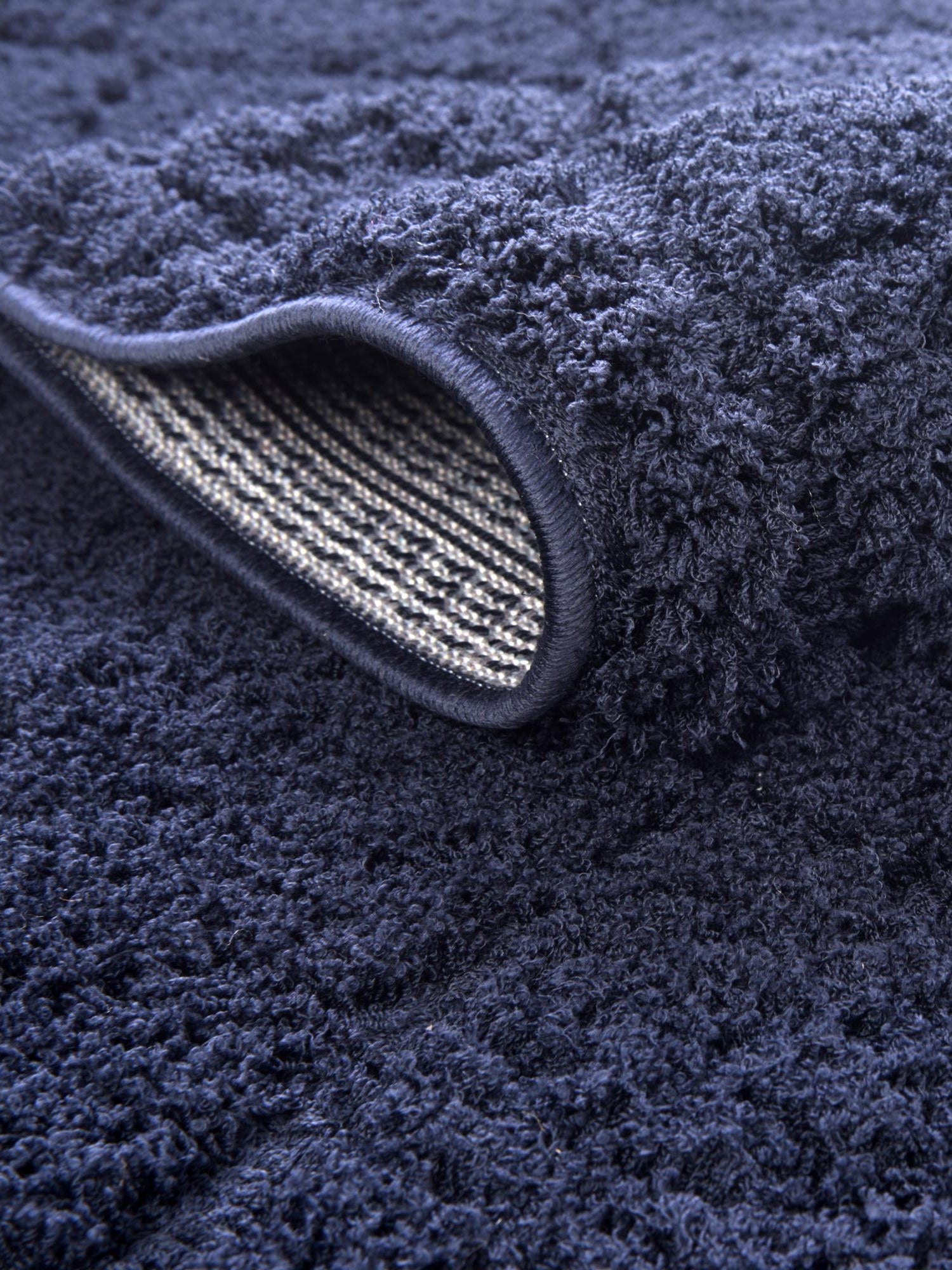 Navy Blue 2' 7 x 10' Trellis Shag Runner Area Rug Thick Soft Touch Fluffy & Plush Shaggy Pile Geometric Modern Unique Carpet for Home Interior Design for Sale at Rug Engine