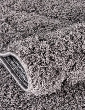 Dark Gray 9' x 12' 2 Trellis Shag Rectangle Area Rug Thick Soft Touch Fluffy & Plush Shaggy Pile