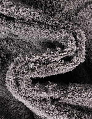 Dark Gray 9' x 12' 2 Trellis Shag Rectangle Area Rug Thick Soft Touch Fluffy & Plush Shaggy Pile