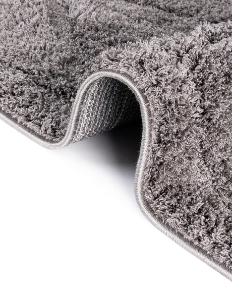 Dark Gray 8' x 10' Trellis Shag Rectangle Area Rug Thick Soft Touch Fluffy & Plush Shaggy Pile Geometric Modern Unique Carpet for Home Interior Design for Sale at Rug Engine