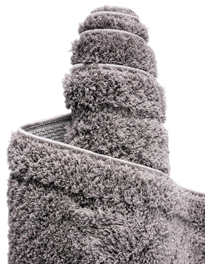 Dark Gray 8' x 10' Trellis Shag Rectangle Area Rug Thick Soft Touch Fluffy & Plush Shaggy Pile
