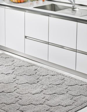 Gray 8' x 10' Trellis Shag Rectangle Area Rug Thick Soft Touch Fluffy & Plush Shaggy Pile