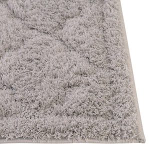 Gray 2' x 6' 7 Trellis Shag Runner Area Rug Thick Soft Touch Fluffy & Plush Shaggy Pile
