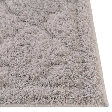 Gray 2' 7 x 10' Trellis Shag Runner Area Rug Thick Soft Touch Fluffy & Plush Shaggy Pile Geometric Modern Unique Carpet for Home Interior Design for Sale at Rug Engine