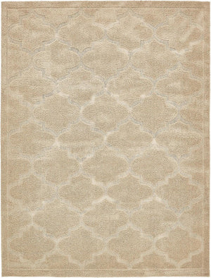 Beige 9' x 12' Trellis Shag Rectangle Area Rug Thick Soft Touch Fluffy & Plush Shaggy Pile