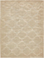 Beige 9' x 12' Trellis Shag Rectangle Area Rug Thick Soft Touch Fluffy & Plush Shaggy Pile