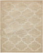 Beige 8' x 10' Trellis Shag Rectangle Area Rug Thick Soft Touch Fluffy & Plush Shaggy Pile