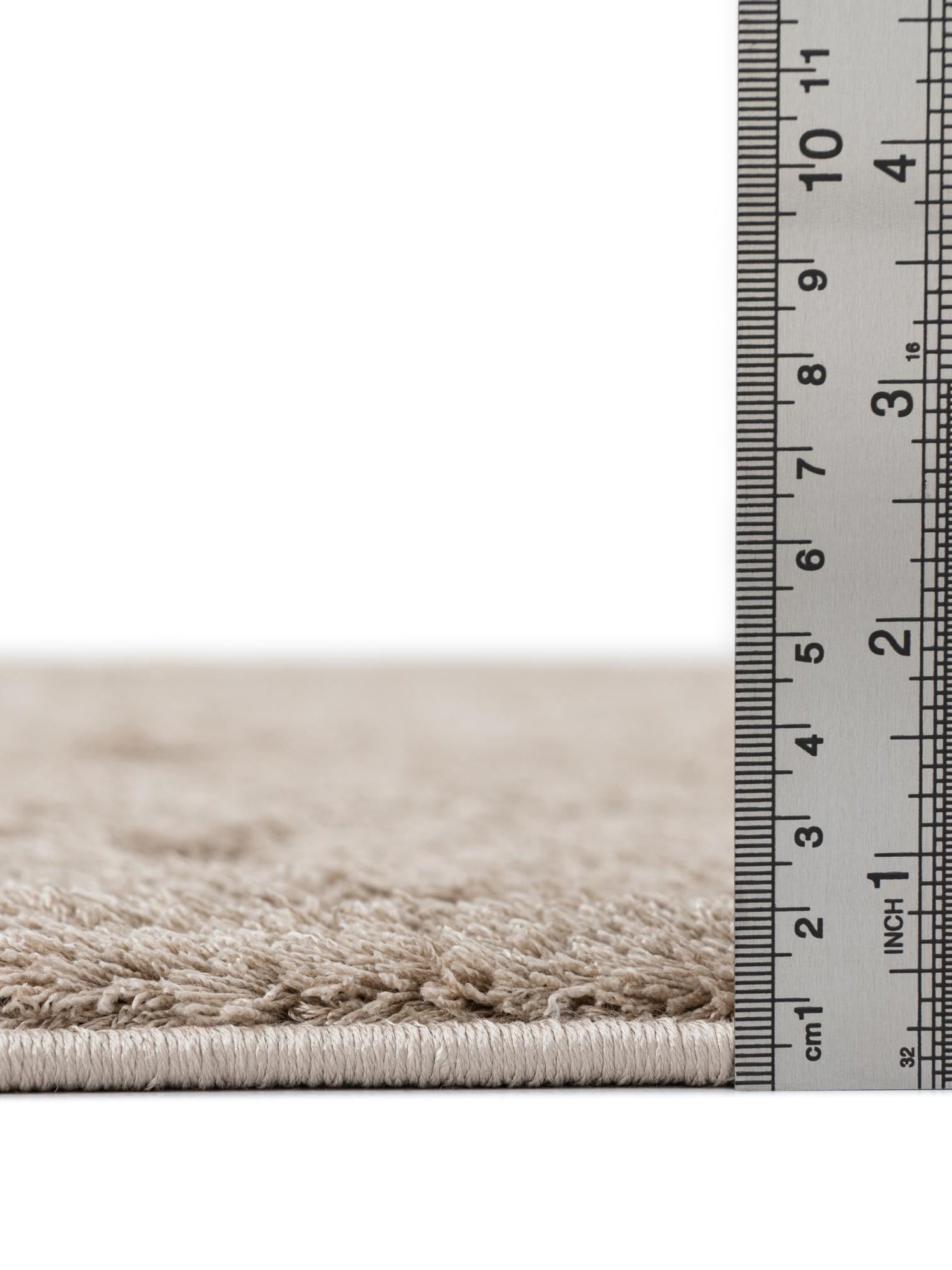 Beige 4' x 6' Trellis Shag Rectangle Area Rug Thick Soft Touch Fluffy & Plush Shaggy Pile Geometric Modern Unique Carpet for Home Interior Design for Sale at Rug Engine
