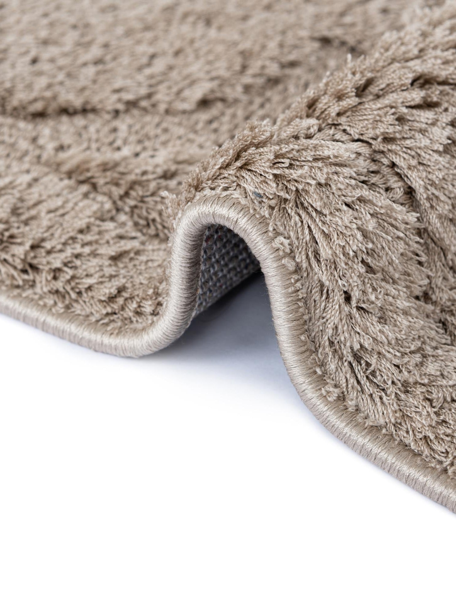 Beige 8' x 10' Trellis Shag Rectangle Area Rug Thick Soft Touch Fluffy & Plush Shaggy Pile Geometric Modern Unique Carpet for Home Interior Design for Sale at Rug Engine