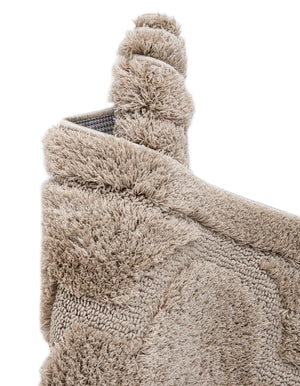 Beige 9' x 12' Trellis Shag Rectangle Area Rug Thick Soft Touch Fluffy & Plush Shaggy Pile