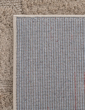 Beige 2' 7 x 10' Trellis Shag Runner Area Rug Thick Soft Touch Fluffy & Plush Shaggy Pile